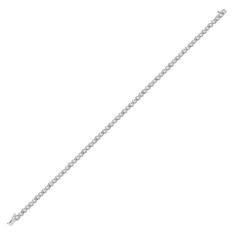 10kt White Gold Womens Round Diamond Classic Tennis Bracelet 1 Cttw