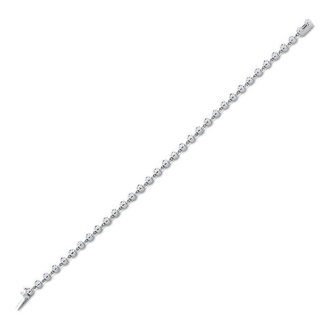 14kt White Gold Womens Round Diamond Tennis Bracelet 1-3/4 Cttw