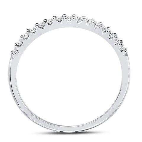 1/6CT-DIA CN FASHION LADIES BAND | Natural Diamonds | 14K White Gold | Metal Weight: ~1.3g | CINDY FASHION LADIES BAND