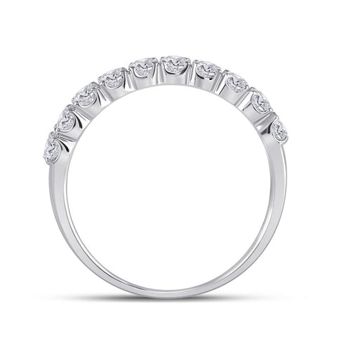 14kt White Gold Marquise Diamond Bridal Wedding Ring Band Set 2 Cttw