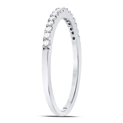 1/6CT-DIA CN FASHION LADIES BAND | Natural Diamonds | 14K White Gold | Metal Weight: ~1.3g | CINDY FASHION LADIES BAND