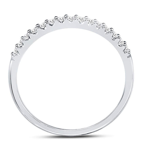 1/6CT-DIA CN FASHION LADIES BAND | Natural Diamonds | 14K White Gold | Metal Weight: ~1.3g | CINDY FASHION LADIES BAND